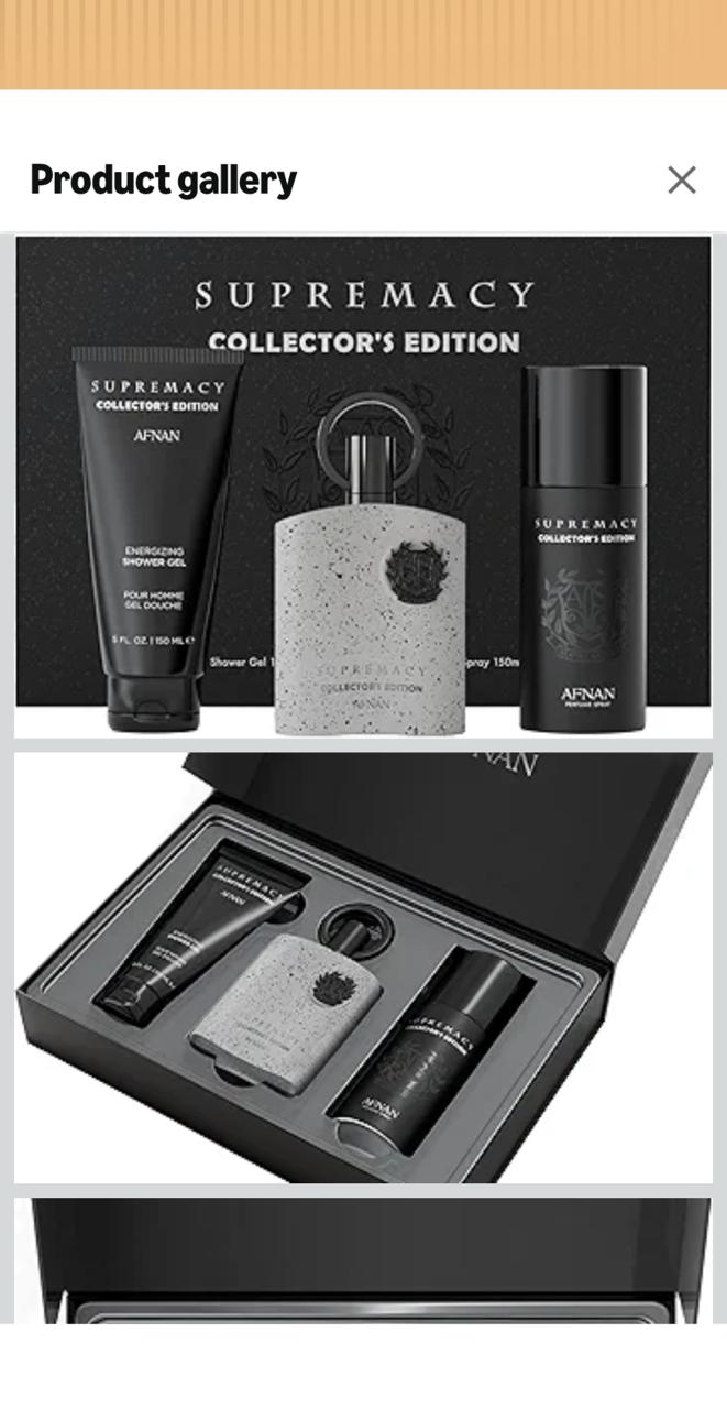 Afnan Supremacy Collector’s Edition Gift Set – Luxury 3-in-1 Fragrance Kit (Perfume + Body Spray + Shower Gel)