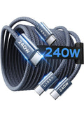 240W USB-C to USB-C Fast Charging Cable – Ultra Fast Type-C Charger (Heavy Duty Braided)